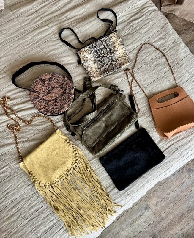 Lot de 6 sacs en cuir