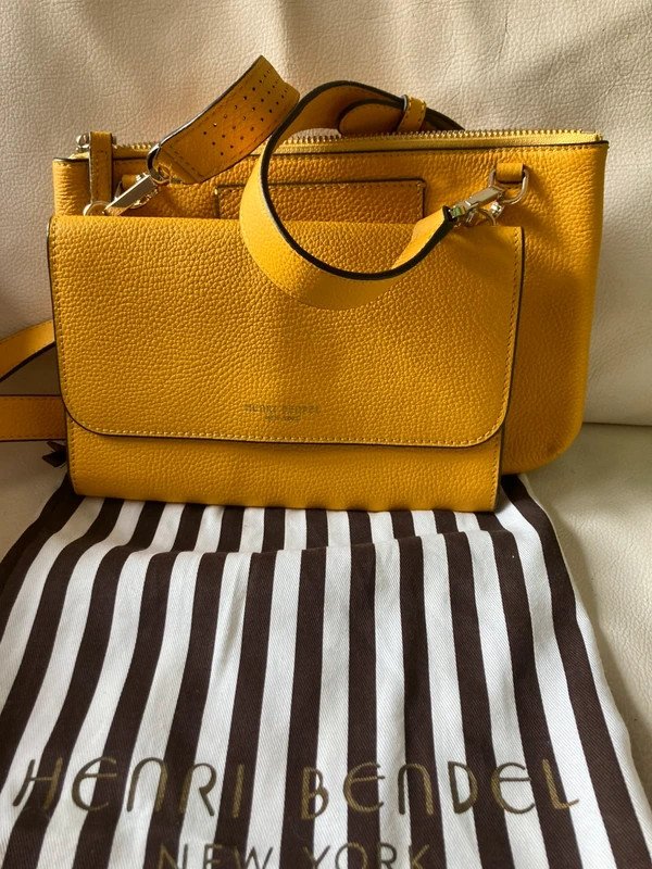 Sac Henri Bendel jaune en cuir en très bon état