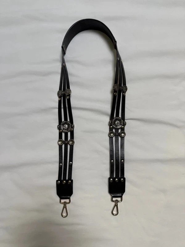 Bandoulière noire sac Maje