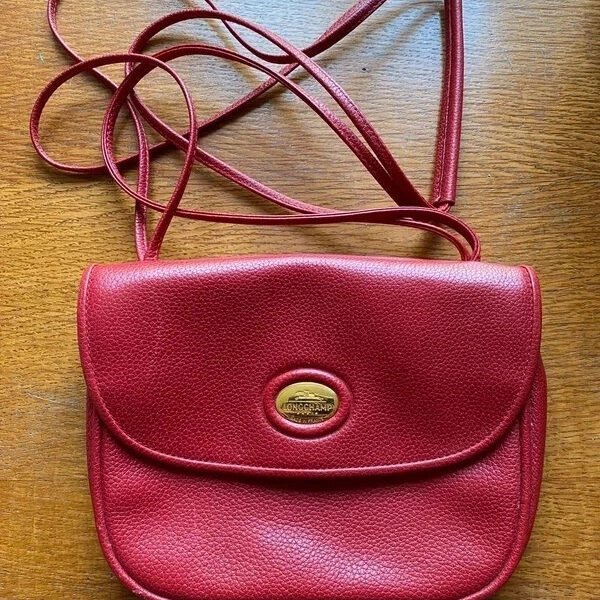 Sac Longchamp Paris en cuir rouge