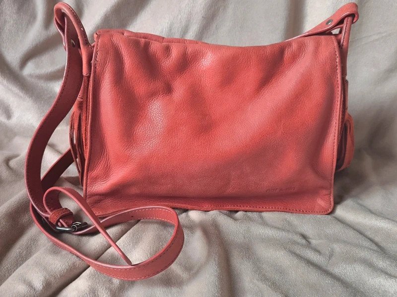 Sac à main en cuir brique / corail – Nat & Nin
