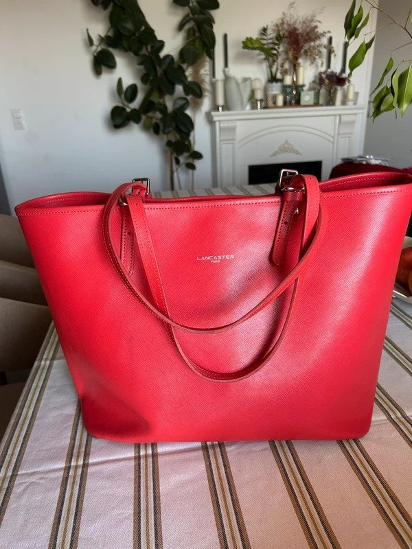 Sac Large rouge Lancaster cuir