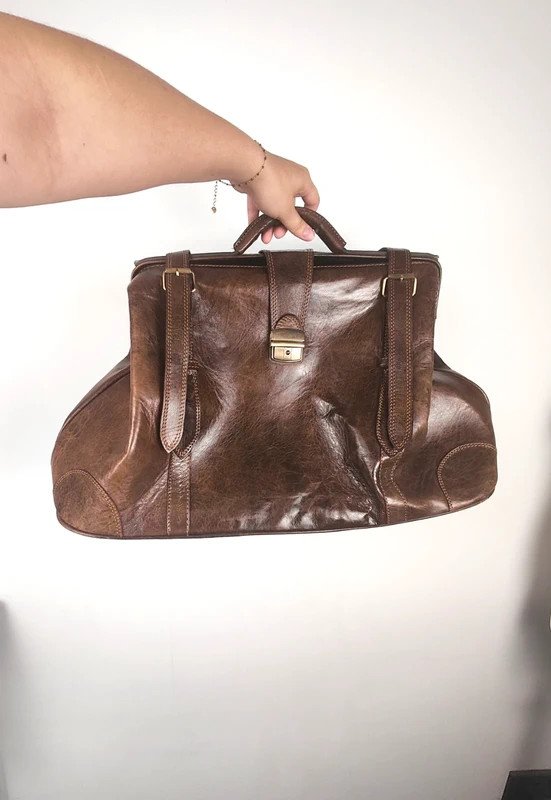 Grand Sac Médecin en Cuir | Style Gladstone Vintage | Cuir Véritable