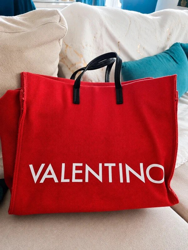 Sac cabas Valentino rouge grand format – bon état