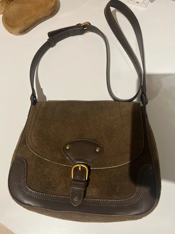 Sac cuir bi matière