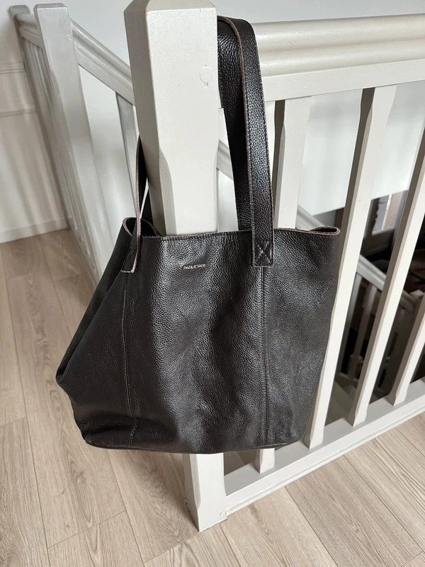 Sac à main fourre tout cuir marron Paquetage