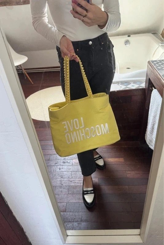 Grand sac en toile Moschino