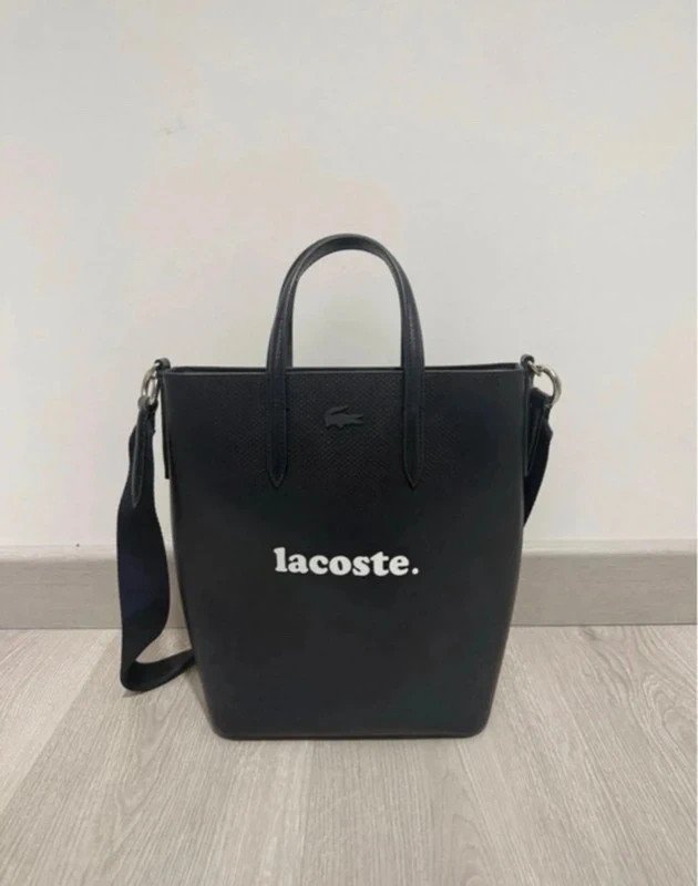 Lacoste sac bandoulière gris/ bleu