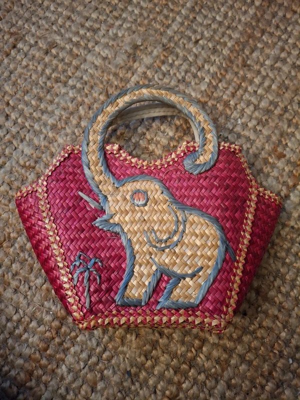 Panier enfant osier paille vintage