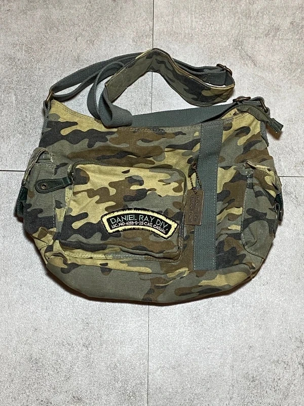 Sac à bandoulière y2k emo punk cyber grunge hip-hop 2000s Camo military Kani ver