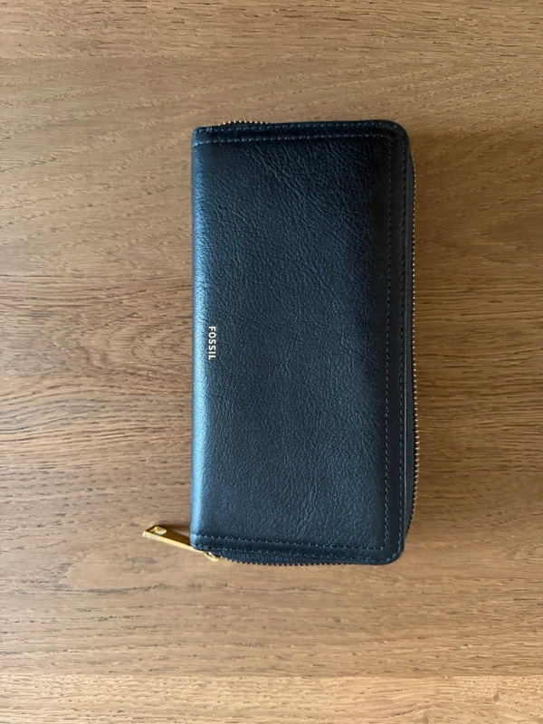 Porte-feuille Fossil Femme en cuir Noir