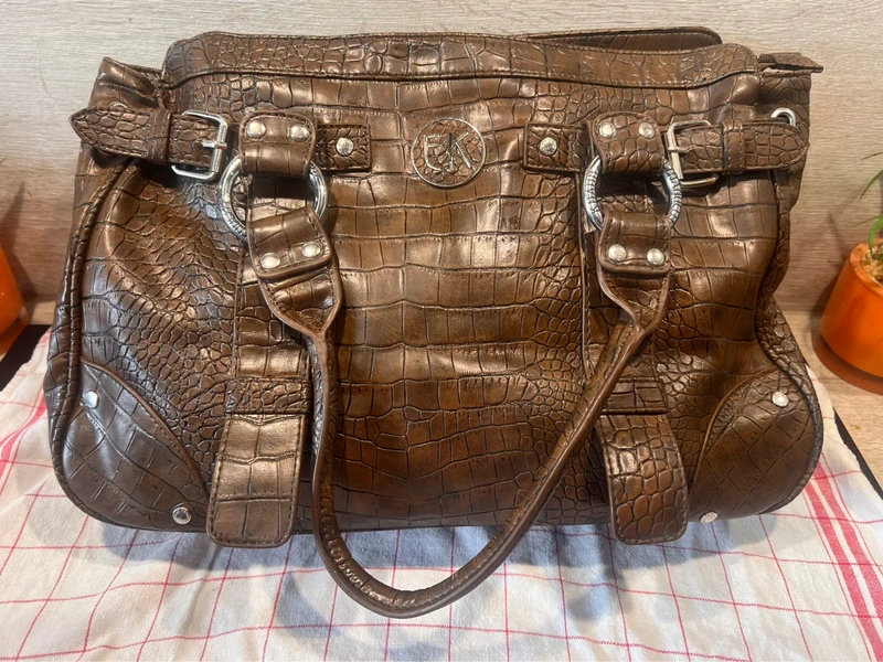 Sac cuir marron Emmanuelle khanh très bon état