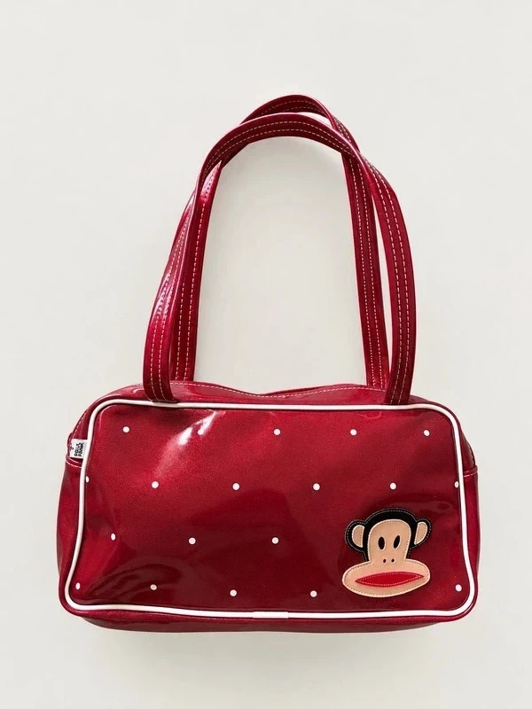 Sac Paul Frank Julius vintage Y2K rouge pailleté – années 2000