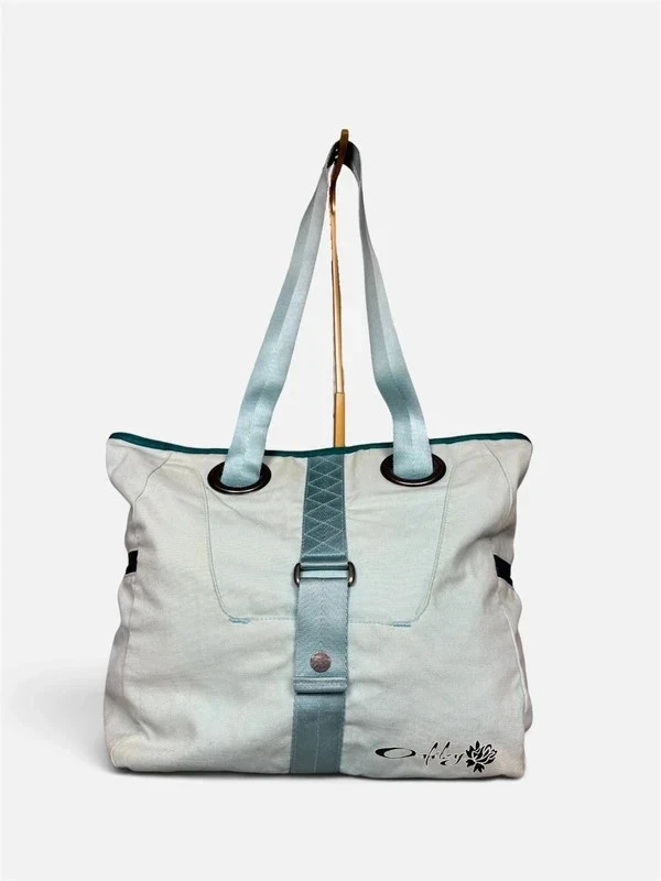 Sac de plage Oakley Software vintage bleu motif fleur bleu turquoise Y2K 2000s