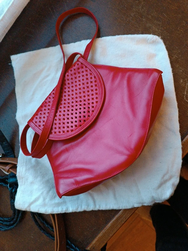 Sac charles Jourdan rouge cuir rouge