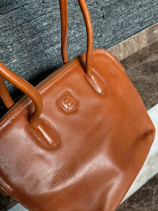 Sac à main en cuir marron vintage B Renouard paris