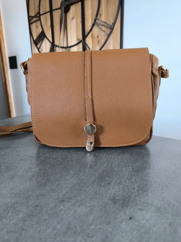 Sac à bandoulière Anne Morellini couleur Camel