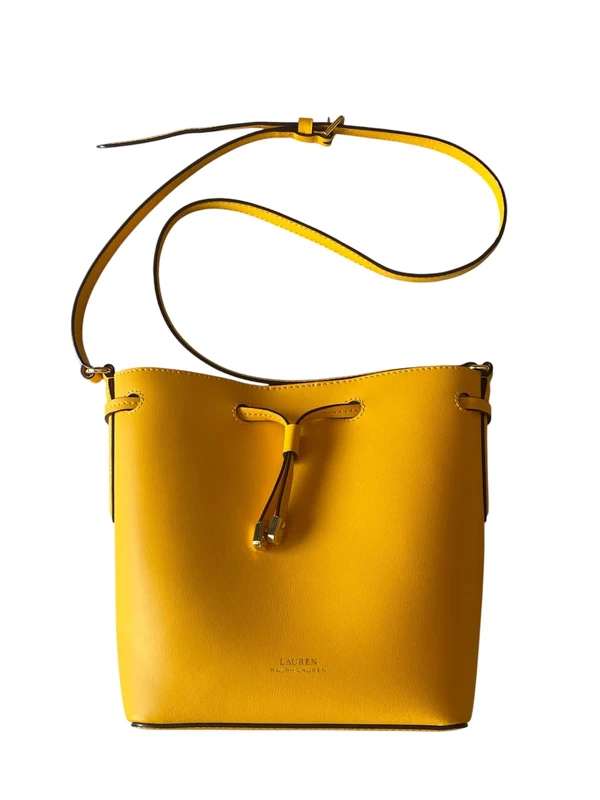 Sac Ralph Lauren Debby jaune en cuir
