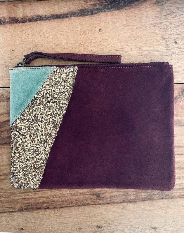 Pochette en cuir automne hiver
