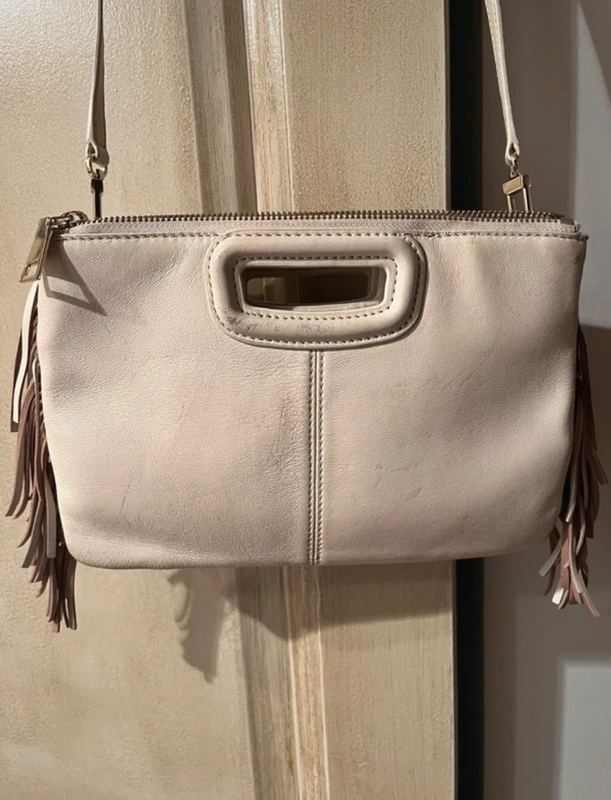 Sac bandoulière crème MAJE 2 en 1