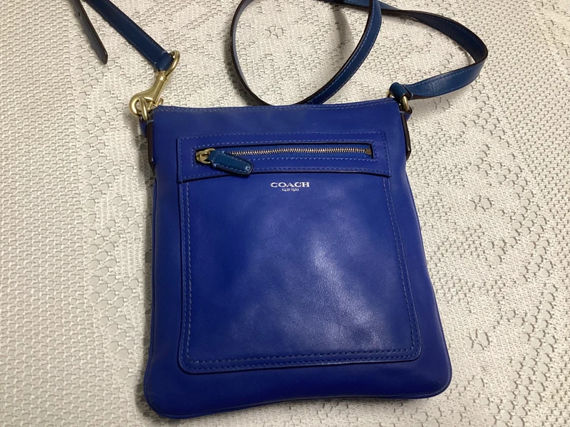 Coach Sacoche Sac à Bandoulière en Cuir Bleu (ref02#6.30.6EV)