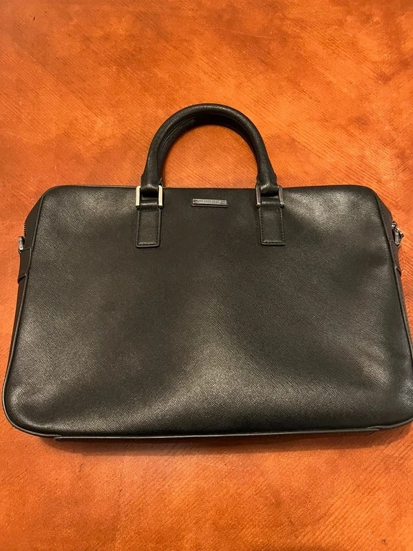 Sacoche ordinateur Cuir noir Mickael Kors