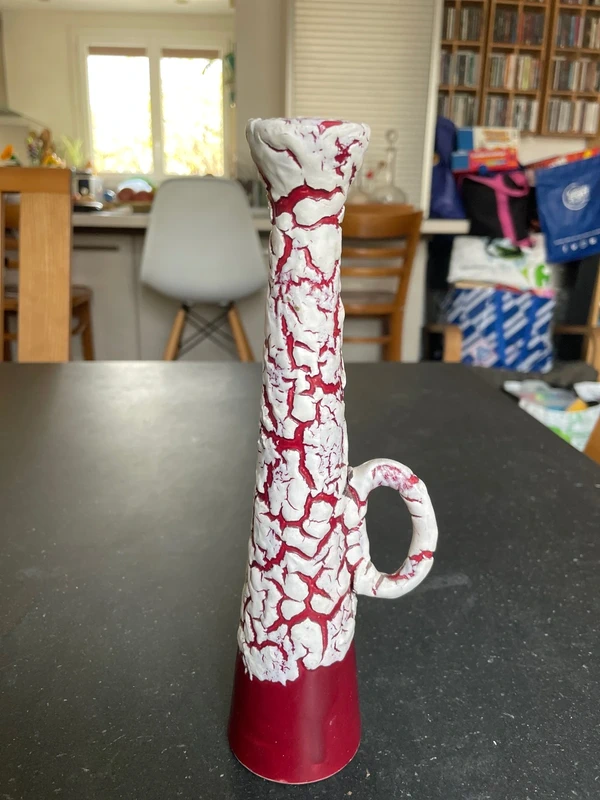 Vase fin vallauris vintage ancien cre-luc 24cm