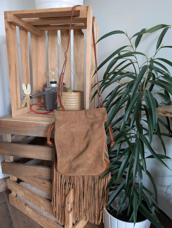 Sac Paul Marius en cuir avec franges