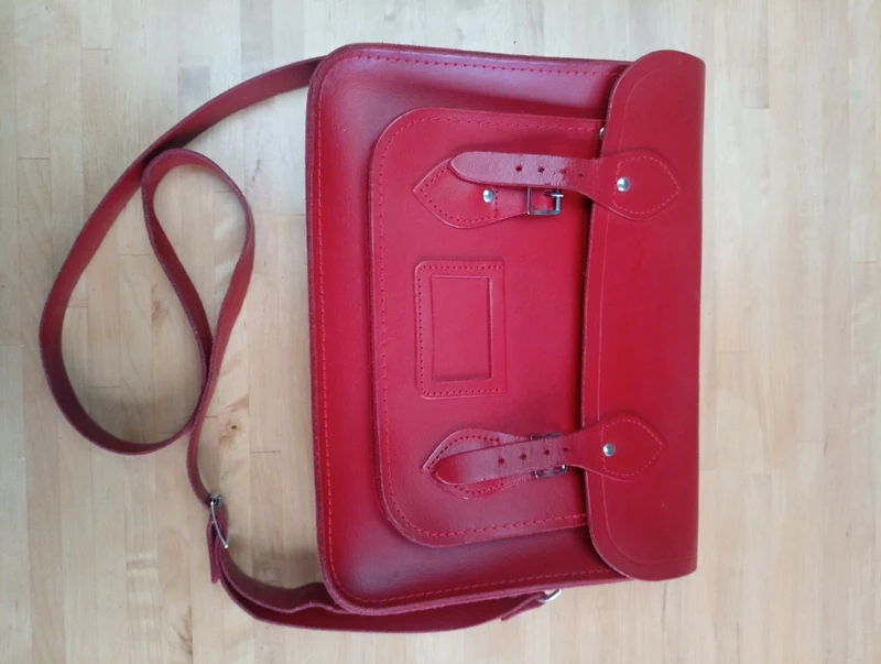 Sac style cartable en cuir rouge the cambridge satchel company