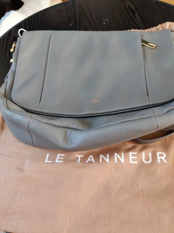 Sac bandoulière dame gris souris Le Tanneur