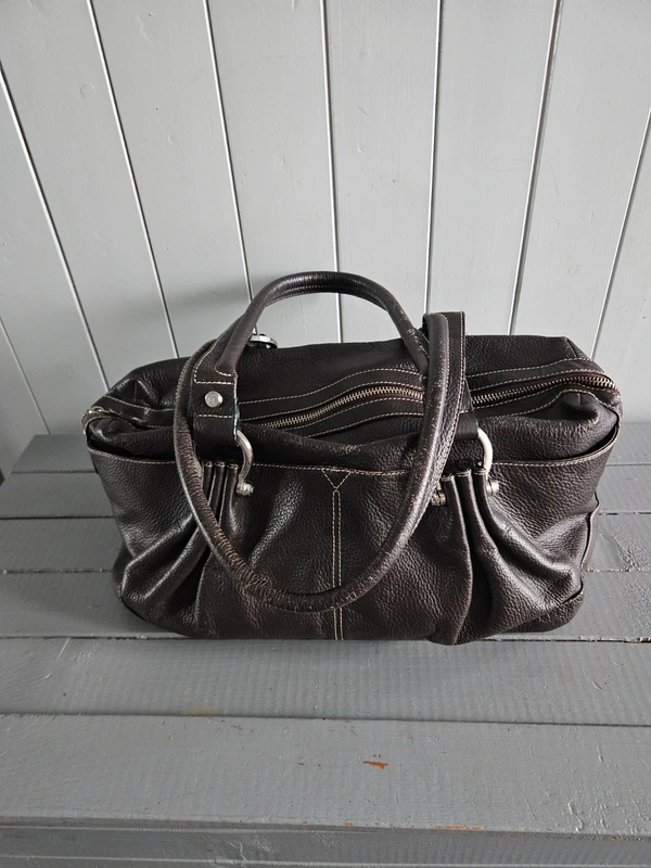 Sac cuir grainé marron Le Tanneur