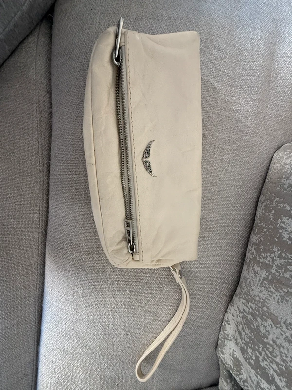 Pochette blanche Zadig et Voltaire cuir