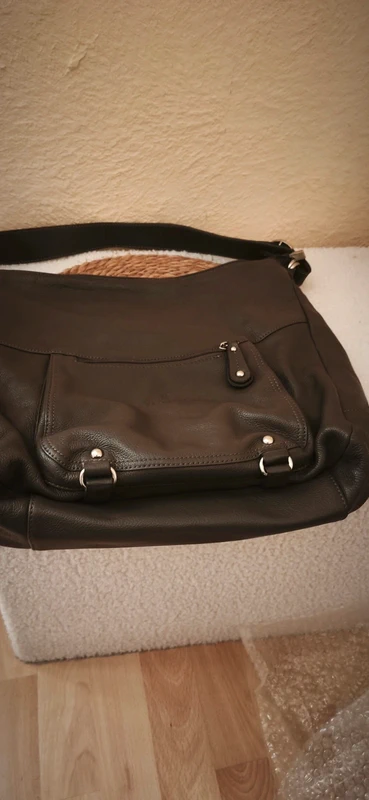 Sac cuir taupe hexagona