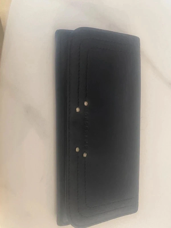 Portefeuille et carte longchamp noir en cuir