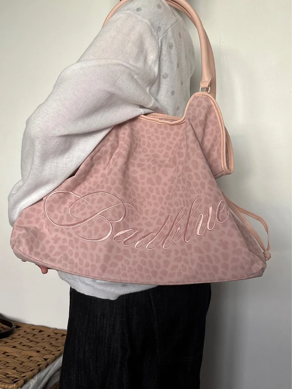 Sac à main badblue fourre tout rose leopard - Corée
