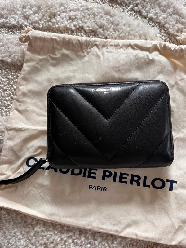 Portefeuille Claudie Pierlot cuir noir