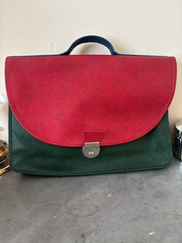 Cartable Sac d’ordinateur porte documents vintage Y2K ou 90 color block
