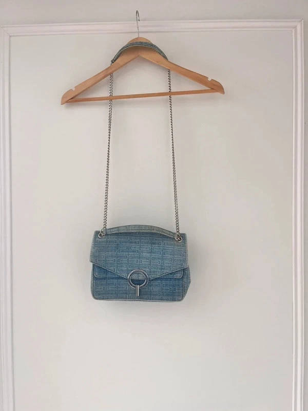 Sac en bandoulière Sandro YZA en denim bleu