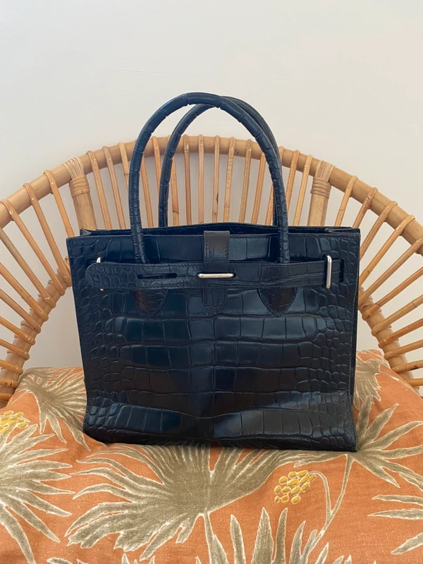 Sac cuir Furla croco